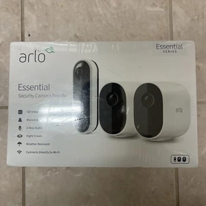 Arlo Essential Security Camera Bundle - 2 Cameras & Doorbell - 1080p - New - Picture 1 of 6