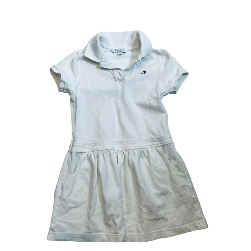Vestido Polo Brooks Brothers Niños Niñas Midi Manga Corta Plisado Blanco Mediano 5/6 Foto 1 de 4