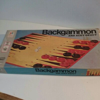 Vintage Milton Bradley Backgammon and Acey Deucy 4319 Board Game 1973 - Image 1 of 4
