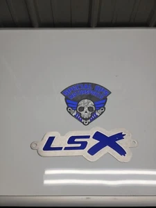 LSX bolt on emblem background decal BLUE - Bild 1 von 2