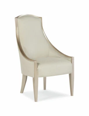Modern Metallic Blush Dining Chair - Image 1 of 4