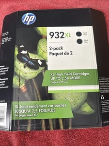 HP 932XL schwarze Tintenpatrone 2er-Pack CR315BN abgelaufen 2020 offene Verpackung Original OEM - Bild 1 von 4