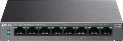 TP-Link LS108GP, 8 Port PoE Gigabit Ethernet Switch | 8 PoE+ Port @ 62W | Plug & - Image 1 of 4
