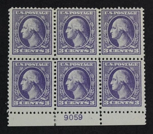 CKStamps: US Stamps Collection Scott#530 Block Mint 5NH 1LH OG - Imagen 1 de 2