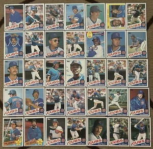 1985 Topps Chicago Cubs Team Set of 35 Baseball Cards w/ Traded NM-MT OR BETTER - Picture 1 of 1