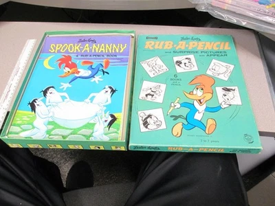 Lantz Woody Woodpecker 1968 coloring book comic cartoon BOXED SET monster ghost - Image 1 of 4