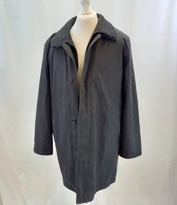 black coat XXL Tommy Hilfiger quilted liner raincoat mac winter padded zip  - Image 1 of 4