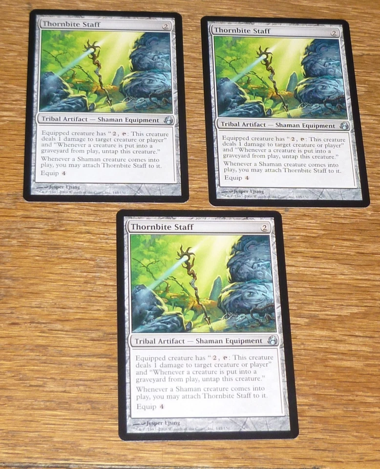 X3 MTG Thornbite Staff Morningtide Magic the Gathering - Image 1 of 1