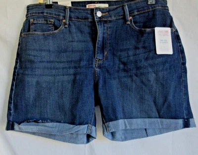 Levi’s Signature Mid-Rise 5" Denim Shorts SZ 14 (32) Cuffed Jean NWT - Image 1 of 4