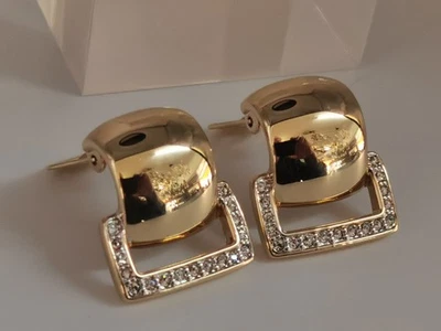 Pierre Lang , schöne , große PL - Ohrringe / Clips  , vergoldet (41) - Bild 1 von 4