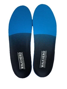Walk Hero Medical Orthotic Insoles Men’s 5-5.5 | W 7-7.5 Blue for Work Boot/Shoe - Picture 1 of 8