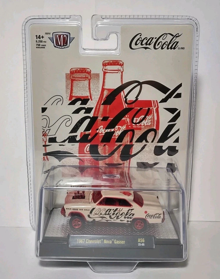 M2 Machines Coca Cola 1967 Chevrolet Nova Gasser 1/750 Chase Red Chrome New 🔥 - Image 1 of 1