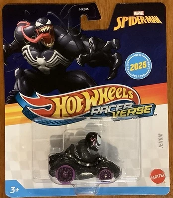 Coche Hot Wheels Racer Verse Marvel Spiderman Venom 2025 Foto 1 de 2