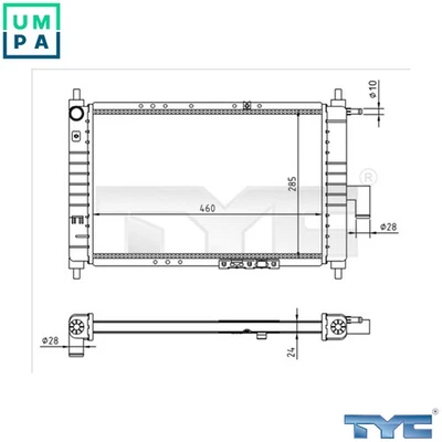 RADIATOR ENGINE COOLING 706-0023-R FOR DAEWOO F8CV 0.8L 3cyl MATIZB10S 1.0L - Image 1 of 4