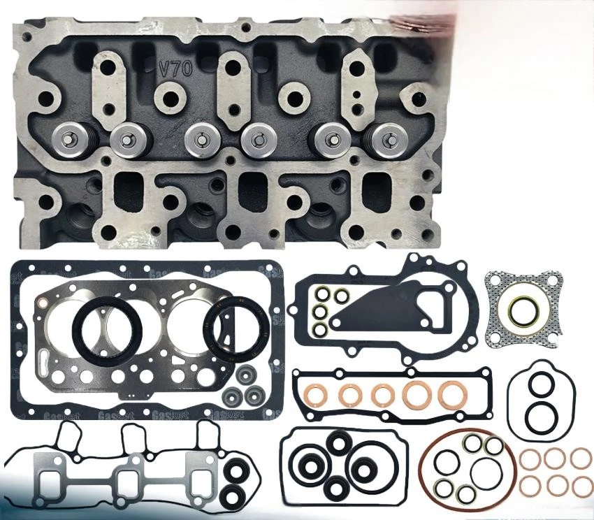 Cylinder Head W/Gasket Fit For Yanmar 3TNV70 3TNV70-ASA 3TNV70-HGE 119515-11750 - Image 1 of 4