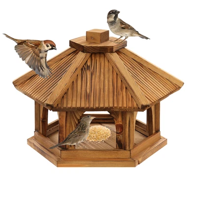 VOGELHAUS aus Holz  Vogelhäuschen Vogelhäuser Vogelfutterhaus - Bild 1 von 4