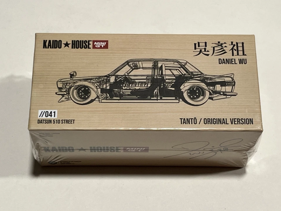 MiniGT Kaido House Datsun 510 Street Tanto Daniel Wu KHMG041 white new sealed - Image 1 of 1