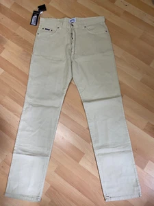 NUEVO CON ETIQUETAS HOMBRE D&G MADE ITALY BY ITIERRE CHINO JEANS BEIGE REGULAR W32 (EU52) L32 H7.5 - Imagen 1 de 10