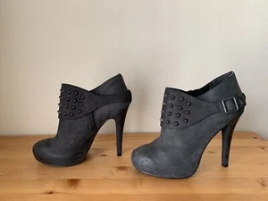 ASH Studded Womens sz 38/7.5 Leather Strap Platform Booties shoes - Picture 1 of 9