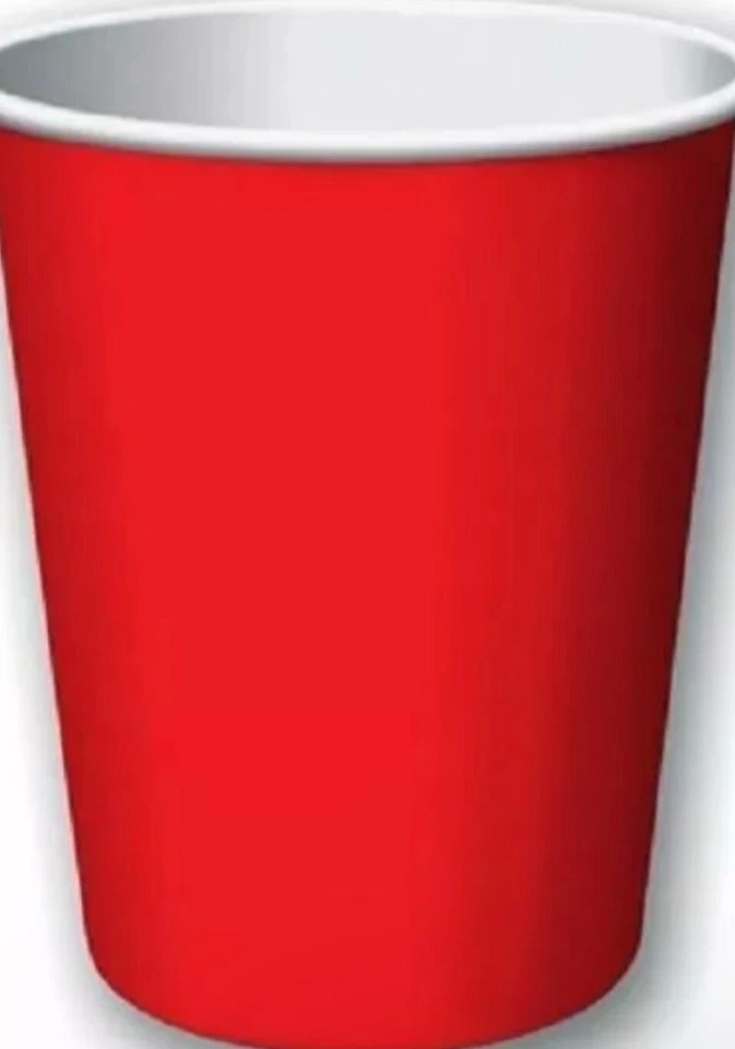 Classic Red 9 oz Hot Cold Paper Cups 8 Ct - Image 1 of 1