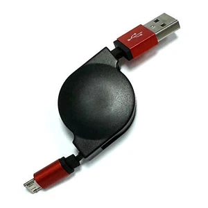 USB A 2.0 Kabel Micro B USB Anschluss Aufrollbar Datenkabel Ladekabel Ausziehbar - Bild 1 von 6