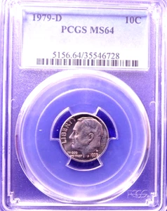 1979-D 10C Roosevelt Dime-PCGS #5156 Grade MS64--419-1 - Picture 1 of 3