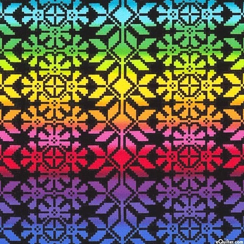 Rainbow Wonderland Stripes of Colour Andover Fabrics 1/2 yd - image 1 of 1