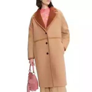 Ted Baker Women joanahh oversized cocoon Wool coat all size camel BNWT RRP £425 - Picture 1 of 6