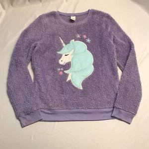 So Sweater Youth Girls 12 Unicorn Purple Soft Long Sleeve - Picture 1 of 9