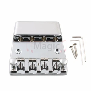 Puente de bajos de aleación de zinc de 4 cuerdas para bajos cromados estilo Rickenbacker - Imagen 1 de 6