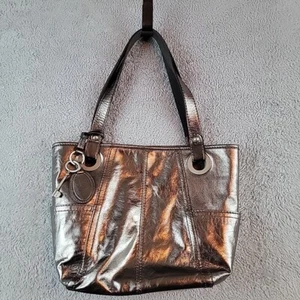 Fossil Hathaway Double Strap Silver Long Live Vintage Shoulder Bag - Picture 1 of 8