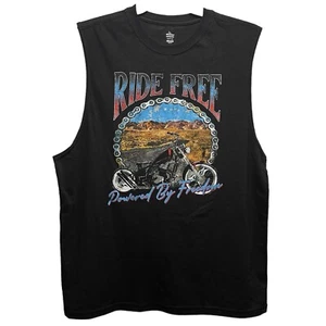 CELEBRATE PATRIOTIC schwarz Grafik Muskelshirt Herren Large (42-44) Motorrad neu mit Etikett - Bild 1 von 12