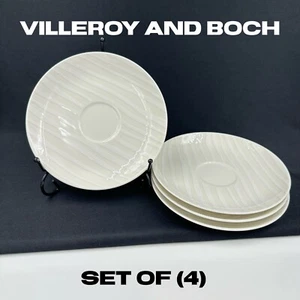 Villeroy & Boch Dune Lines (4) Breakfast Cream Soup Saucers for Breakfast Cups - Picture 1 of 16