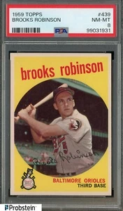 1959 Topps #439 Brooks Robinson Baltimore Orioles HOF PSA 8 NM-MT - Picture 1 of 2