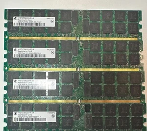 8GB (4X 2GB) INFINEON HYS72T256220HR-5-A PC2-3200 SERVER RAM MEMORY MODULES - Picture 1 of 1