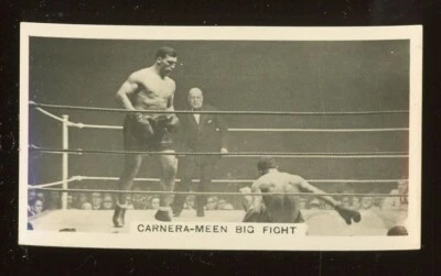 1932 W.D. & H.O. Wills Homeland Events Boxing #45 Carnera v. Meen NM/MT - Image 1 of 2