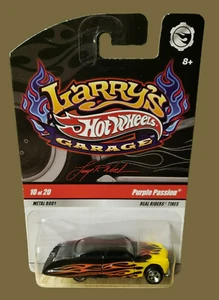 Mattel Hot Wheels Larry's Garage Purple Passion 2009 10/20 negro/llama 1:64 sin usar en paquete - Imagen 1 de 12