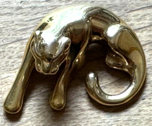 14K GOLD PANTHER OMEGA SLIDE PENDANT -FREE SHIP - Imagen 1 de 4