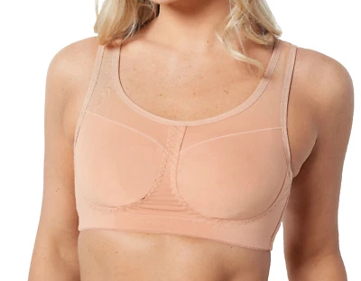 Breezies Cotton Wirefree Sleep Bra~46D~Cork~A465266~No Padding  6353 - Image 1 of 3