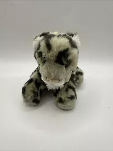 K&M International 5" Stuffed Plush Gray Black Snow Leopard Animal Toy - Picture 1 of 4