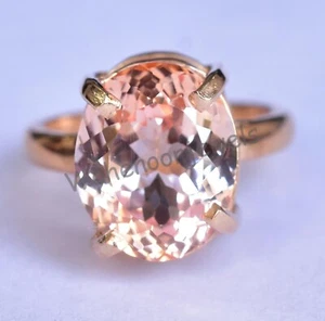 Natural Padparadscha Sapphire 925 Sterling Silver Ring Certified Wedding Ring - Picture 1 of 10
