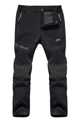 Men's Winter Thick Fleece Pants Waterpoof  Ski Snow Thermal Outdoor Hiking Pants - Image 1 of 4
