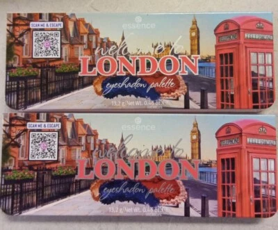 Essence Welcome To London 12 Pan Eyeshadow Palette With  Mirror. Lot of 2. - Image 1 of 3