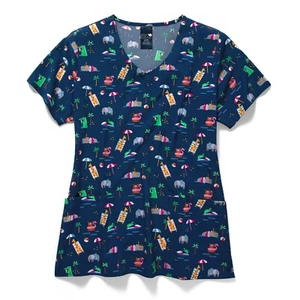 {Pequeña} Blusa Médica Estampada Zoe + Chloe para Mujer z12213 sfsp - Imagen 1 de 1