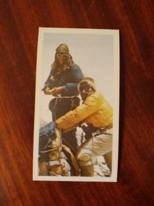 1982 SIR EDMUND HILLARY CARD MT EVEREST by BROOKE BOND TEA CO. ENGLAND