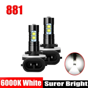 2 pack 881 LED Fog Light Driving Bulbs 862 886 889 894 896 898 Xenon White 6000K - Picture 1 of 5