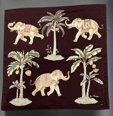 Vintage JIM THOMPSON 100% Cotton Cushion Cover Signed Circa 1960-1980 47cmSq New - Image 1 of 4