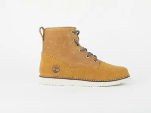 Kids Timberland Chukka A1A2N Brown Leather Lace Up Front Side Zip Boots - Picture 1 of 6
