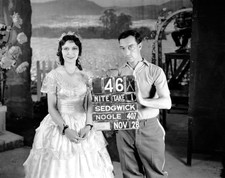 1929 BUSTER KEATON & DOROTHY SEBASTIAN Filming SPITE MARRIAGE  Photo (187-N )
