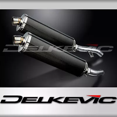 Yamaha FJR1300 06-24 Delkevic Slip On 18" Carbon Oval Muffler Exhaust Kit - Image 1 of 4